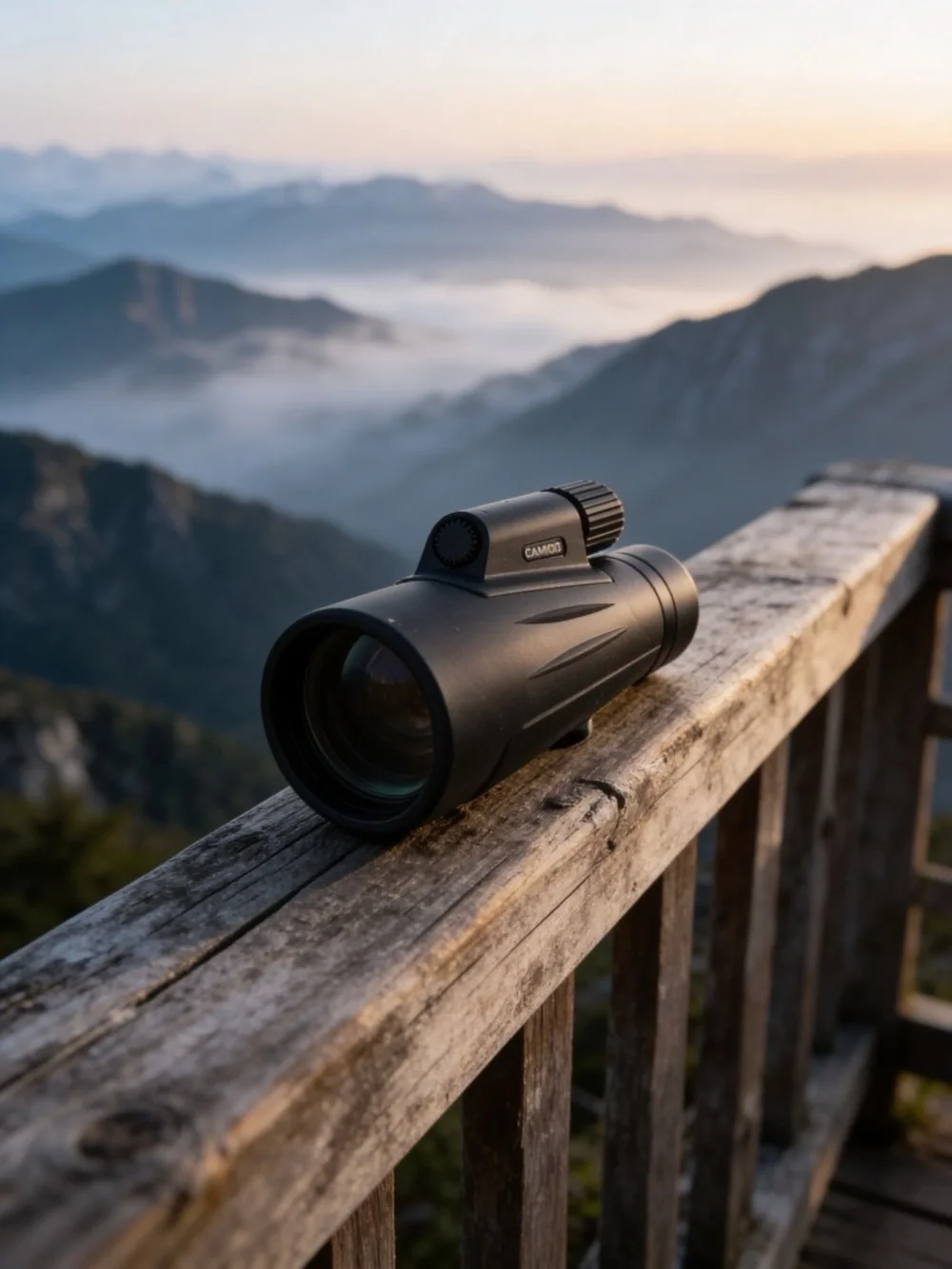 12x50 Black Monocular with Green-Coated Lenses - Compact Outdoor Optic